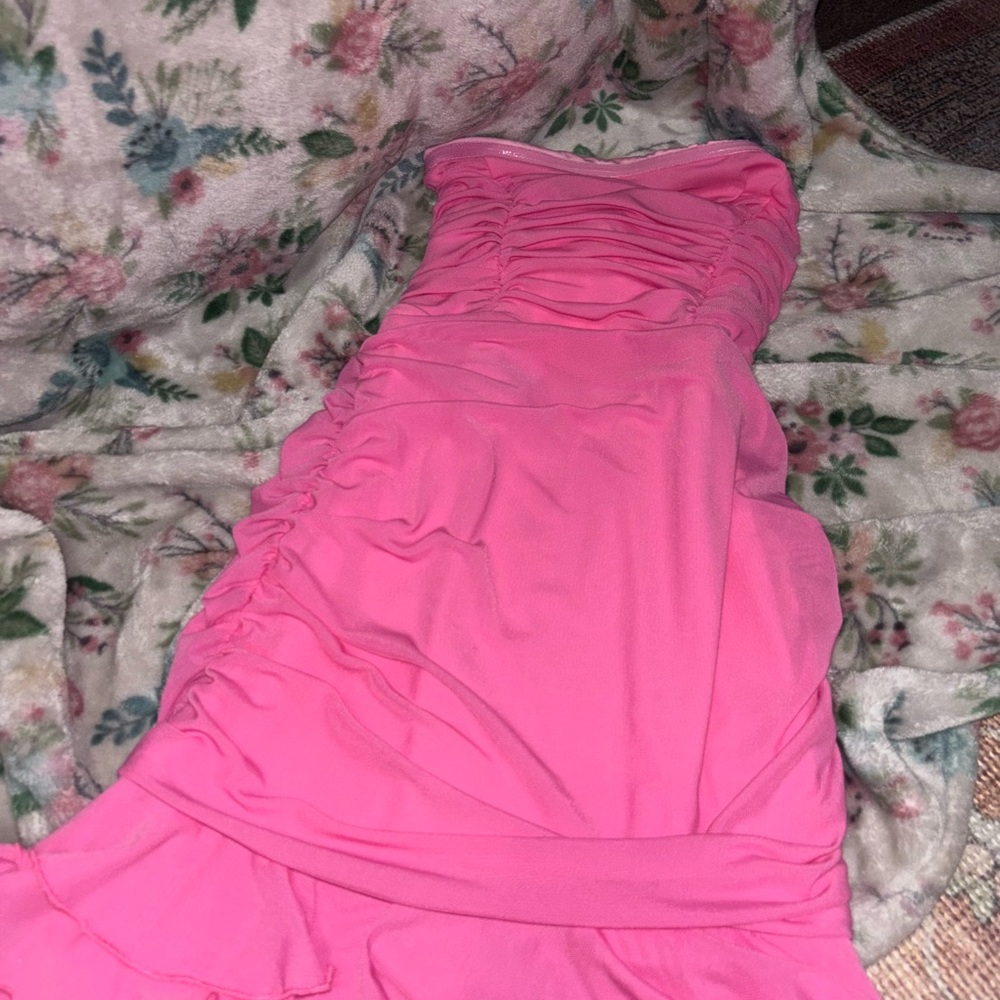 Pink Strapless Dress